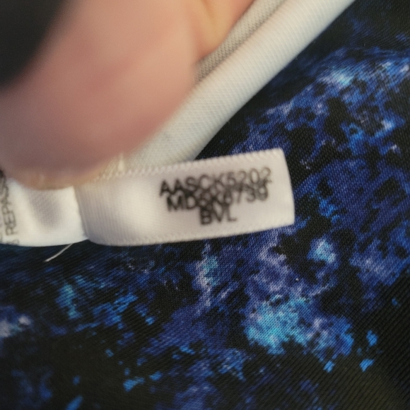 NWT MARC NY Sleevless Midi Abstract Print Dress Teal & Purple Tones Sz 14 - Picture 5 of 10